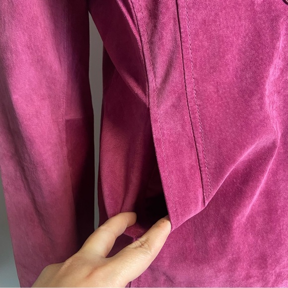 🤠 Alfani / leather Suede Pink Purple Jacket - Picture 8 of 13
